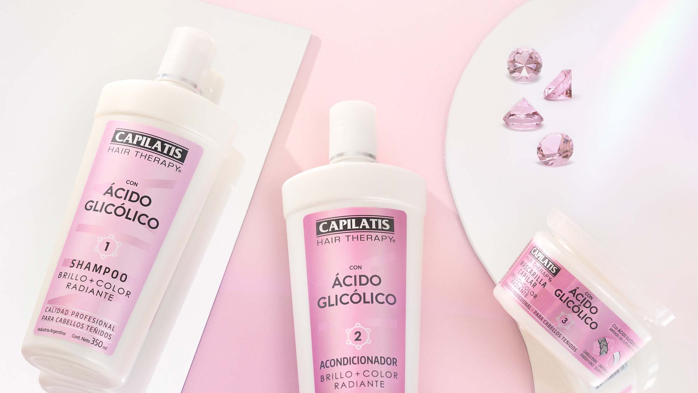 Descubrí la nueva línea Capilatis con Ácido Glicólico: brillo reluciente + renovación desde el corazón de la fibra capilar.