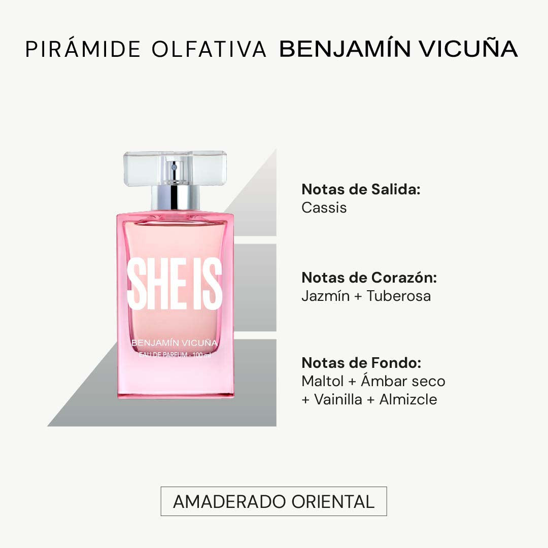 Perfume Mujer Benjamín Vicuña SHE IS 100ML