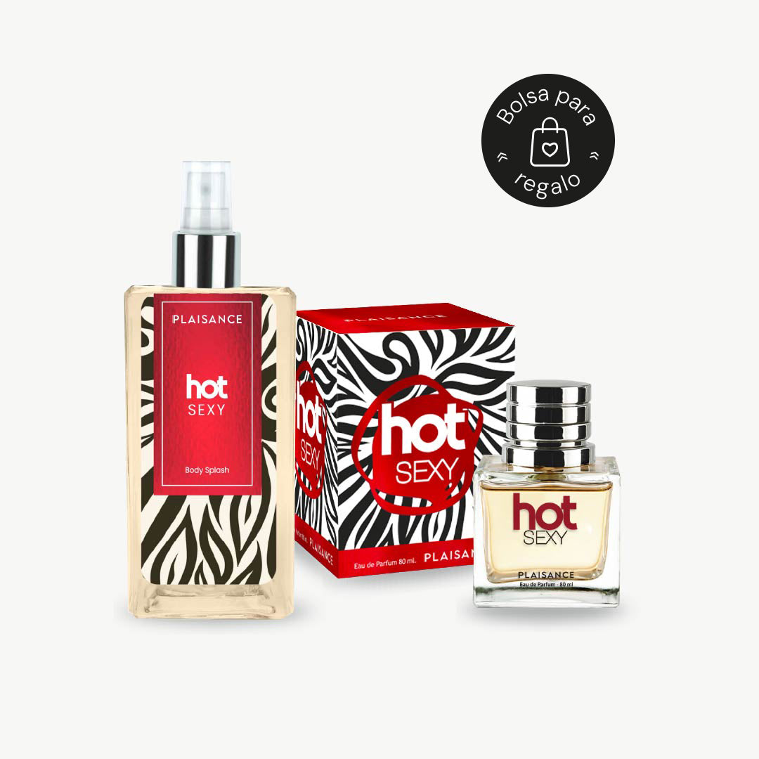 Perfume + Body Splash Hot Sexy con bolsa de regalo